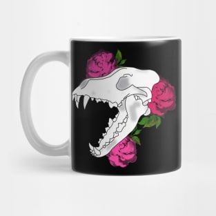 Floral Wolf Skull Mug